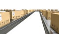 conveyor belts with parcels