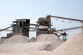 Conveyor belts in a sand quarry