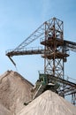 Conveyor belts in a sand quarry