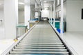 The conveyor chain, and conveyor belt on production line set up in clean room area