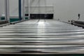 The conveyor chain, and conveyor belt on production line set up in clean room area