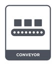 conveyor icon in trendy design style. conveyor icon isolated on white background. conveyor vector icon simple and modern flat