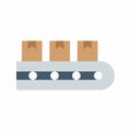 Conveyor icon vector image. Royalty Free Stock Photo