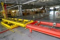 The conveyor line in assembly shop of automobile plant. Russia