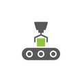 Conveyor loading icon vector