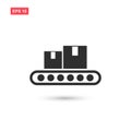 Conveyor loading vector icon design isolated