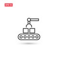 Conveyor loading vector icon design isolated 2