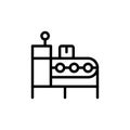 Conveyor, manufacturing icon. Simple line, outline vector elements of production icons for ui and ux, website or mobile