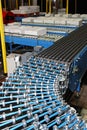 Conveyor rollers line Royalty Free Stock Photo