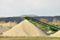 Conveyor on site at gravel pit Royalty Free Stock Photo