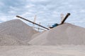 Conveyor on site at gravel pit Royalty Free Stock Photo