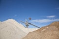 Conveyor on site at gravel pit Royalty Free Stock Photo