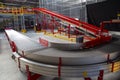 Conveyor sorting belt at distribution warehouse