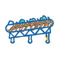 conveyor system mining icon doodle illustration Royalty Free Stock Photo