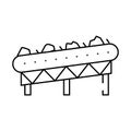 conveyor system mining line icon vector illustration Royalty Free Stock Photo