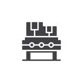 Conveyor vector icon