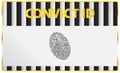 Convict Identification Card Fingerprint Royalty Free Stock Photo