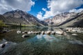 Convict Lake in the springtime, located off of US-395, near Mammoth Lakes California in the eastern Sierra Nevada mountains, Inyo Royalty Free Stock Photo