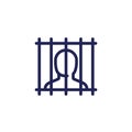 convicted or inmate line icon Royalty Free Stock Photo