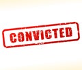 Convicted text buffered Royalty Free Stock Photo