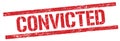 CONVICTED text on red grungy rectangle stamp Royalty Free Stock Photo