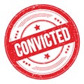 CONVICTED text on red round grungy stamp Royalty Free Stock Photo