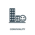 Conviviality icon. Premium style design from urbanism icon collection. UI and UX. Pixel perfect Conviviality icon for web design, Royalty Free Stock Photo