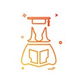 Convocation icon design vector