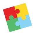 Convolution puzzle, game Vector icon which can easily modify Royalty Free Stock Photo