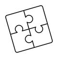 Convolution puzzle, game Vector icon which can easily modify