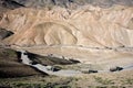 Convoy of Indian Army on the way Leh-Srinagar highway, Ladakh-India Royalty Free Stock Photo