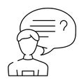 convversation customer testimonial line icon vector illustration Royalty Free Stock Photo