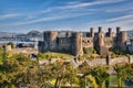 Conwy Castle in Wales, United Kingdom, series of Walesh castles Royalty Free Stock Photo