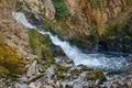 Conwy Falls or in Welsh Rhaeadr y Graig Lwyd Royalty Free Stock Photo