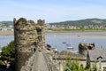 Conwy historical medieval town wall