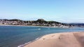 Conwy Morfa Beach in Wales ,UK in the summer. Dron