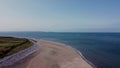 Conwy Morfa Beach in Wales ,UK in the summer. Dron