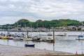 Boats and yachts in Conwy Quayside Royalty Free Stock Photo