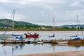 Boats and yachts in Conwy Quayside Royalty Free Stock Photo