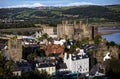 Conwy, Wales, United Kingdom - August 16, 2019: World heritage Conway castle in Wales