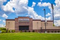 Back of LongHorn Steakhouse with blue sky Royalty Free Stock Photo