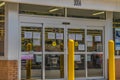 Harbor Freight signing on door about covid-19