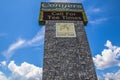 Welcome to Conyers tall stone mason highway sign