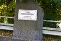 Coo, Belgium - 10 10 2023: Stone street sign, Avenue Pierre Clerdent