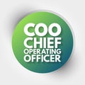 COO - Chief Operating Officer acronym, business concept background Royalty Free Stock Photo