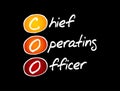 COO - Chief Operating Officer, acronym concept
