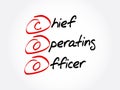 COO - Chief Operating Officer acronym, business concept Royalty Free Stock Photo