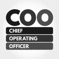 COO - Chief Operating Officer acronym concept