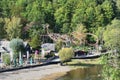 Coo, Belgium - 10 10 2023: Theme park below the cascades out of season