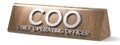 COO word on wooden banner